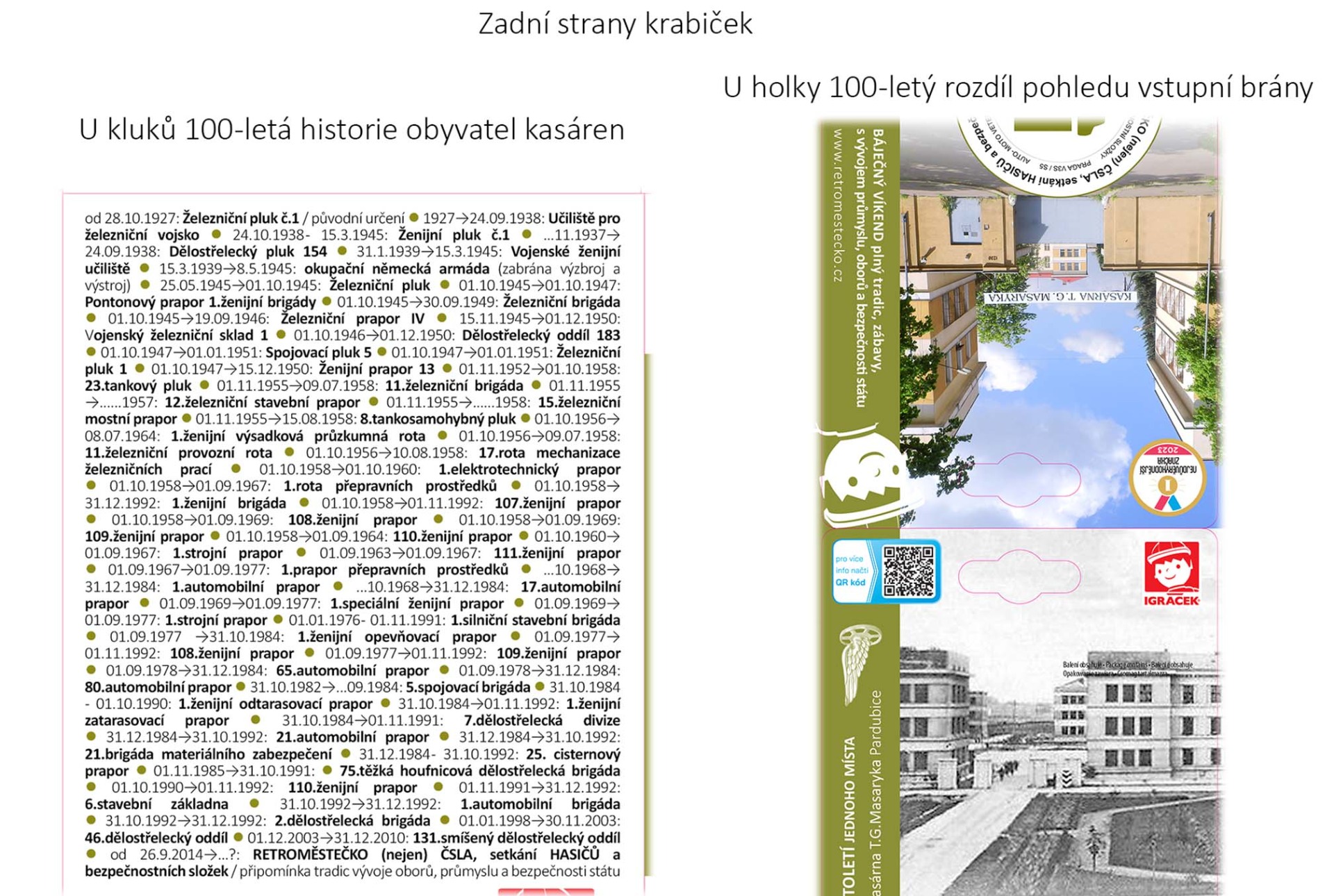 Historie na krabičkách